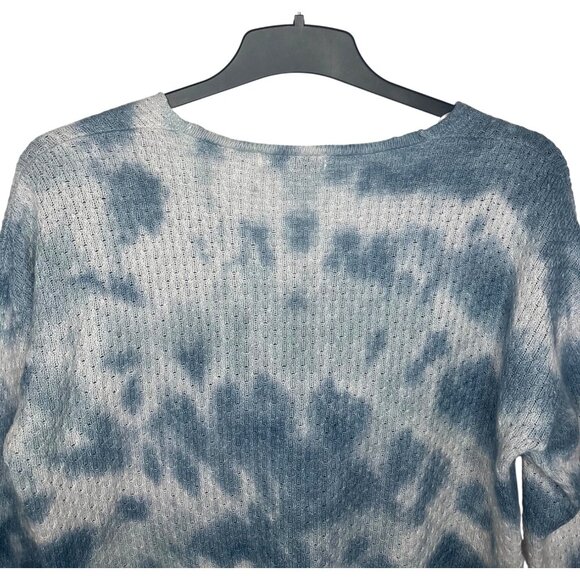Knox Rose Womens Tie-Dye V-Neck Knit Pullover Sweater XL Blue - Picture 10 of 13